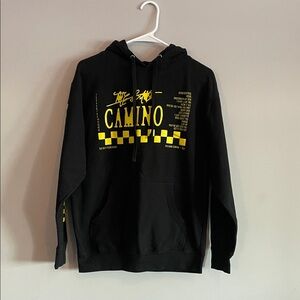 The Band Camino Black Hoodie with Yellow Graphic